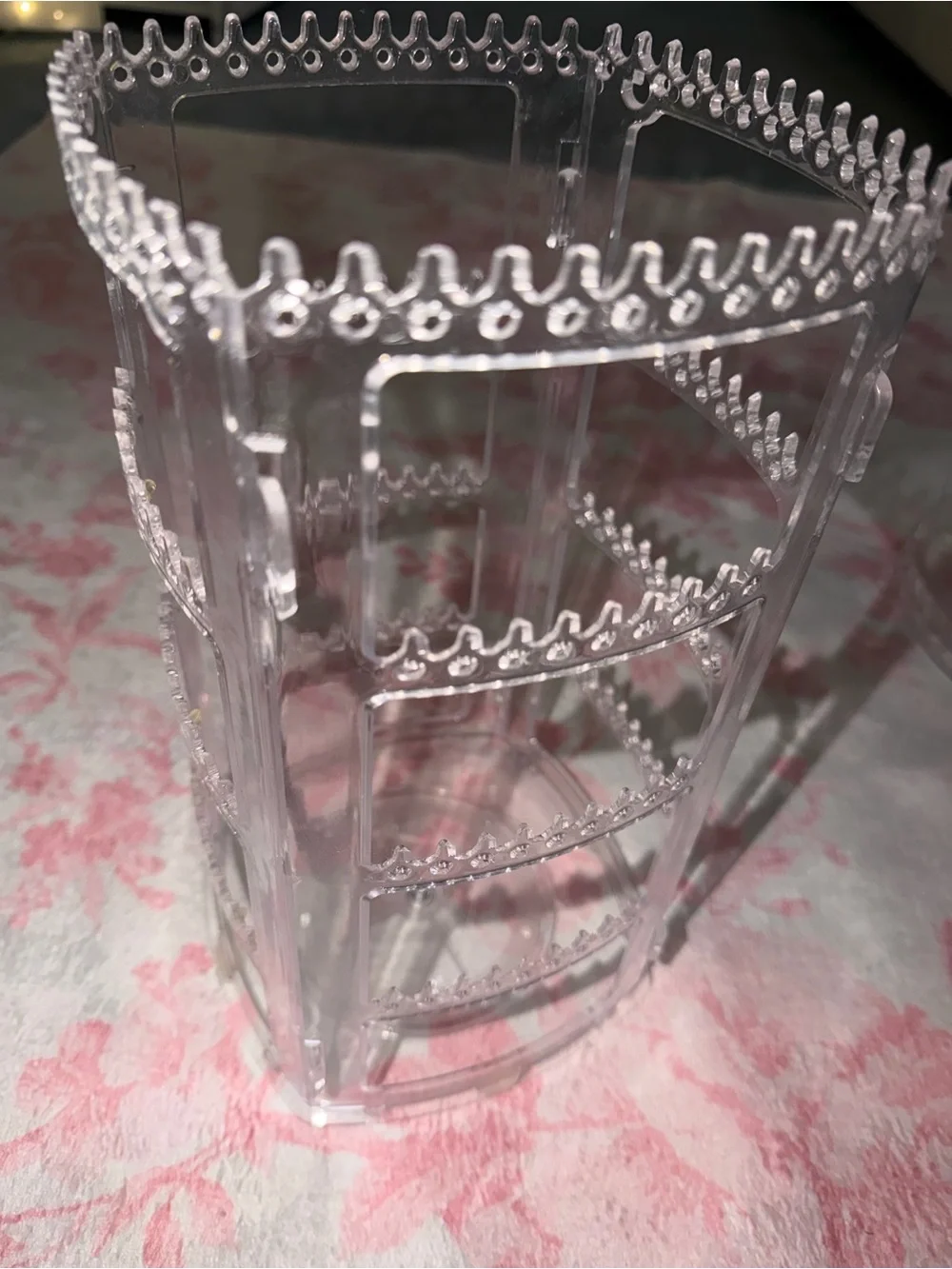 Clear Acrylic Jewelry Organizer Tower - Transparent Jewelry Storage